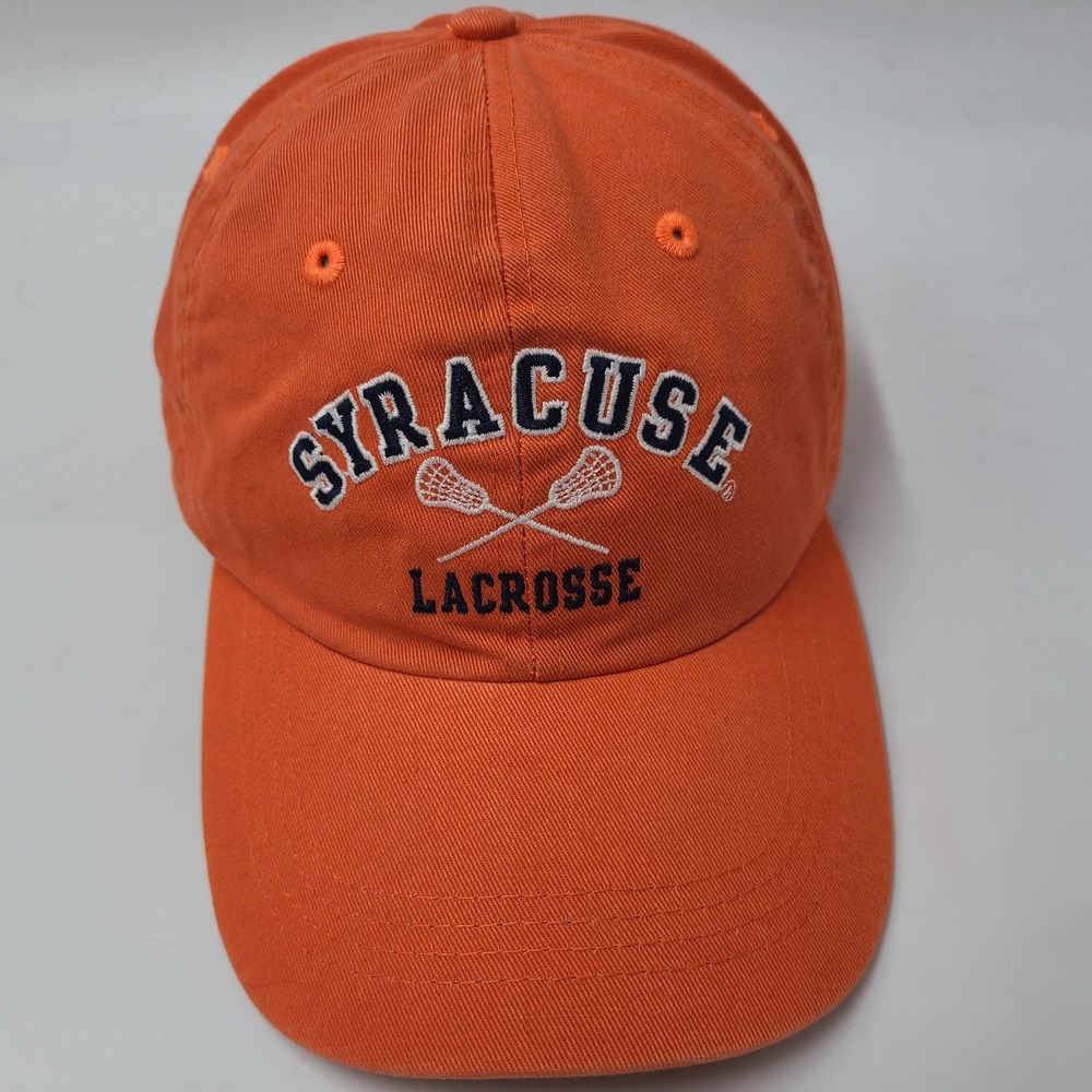 Syracuse Orange Hat Strapback Champion Orange NCAA University Lacrosse Logo Men